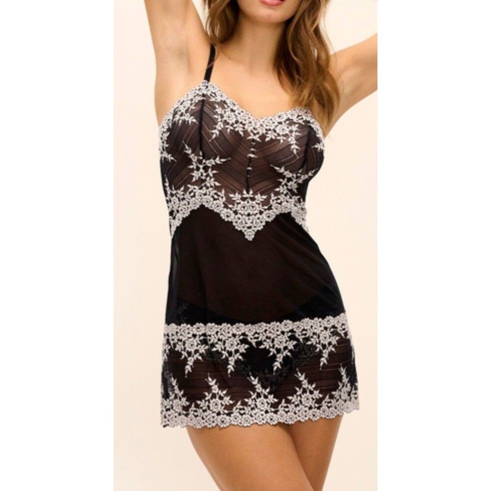 Wacoal Dress Slip Women's L embroidered,chemise